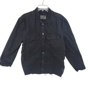 Civil Society men's Casual Twill Button Down  Lightweight Jacket Black Size XL